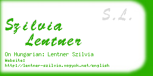 szilvia lentner business card